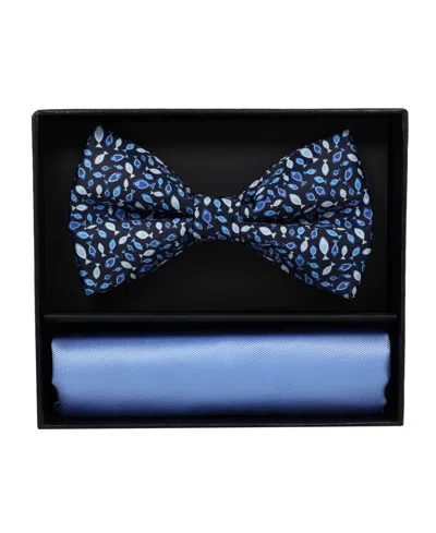 Nicole Miller Men's Pre-tied Fish Bow Tie And Pocket Square, 2-piece Set In Multi