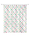 Nicole Miller Merry Dot Shower Curtain 72" X 72" In White