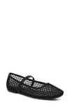 Nicole Miller Mesh Flat In Black