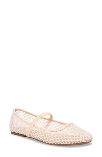 Nicole Miller Mesh Flat In Bone