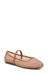 Nicole Miller Mesh Flat In Neutral