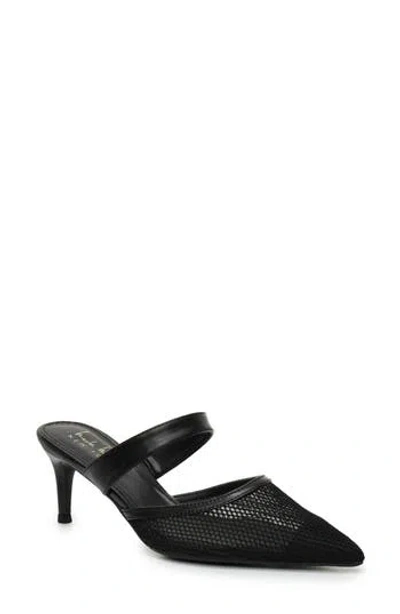 Nicole Miller Mesh Mule In Black