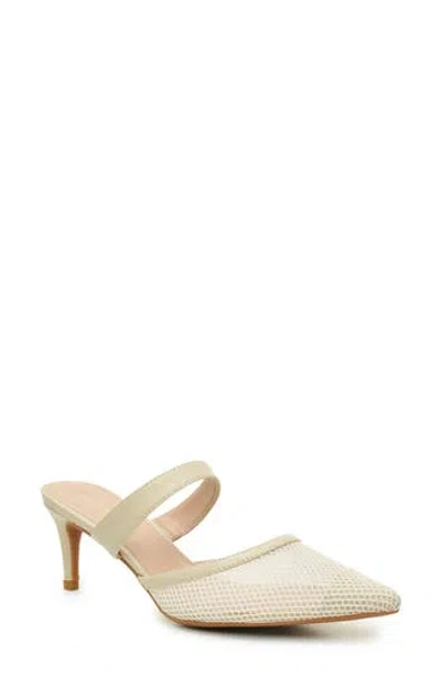 Nicole Miller Mesh Mule In Bone