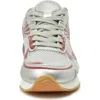 Nicole Miller Metallic Mesh Sneaker In Silver Red