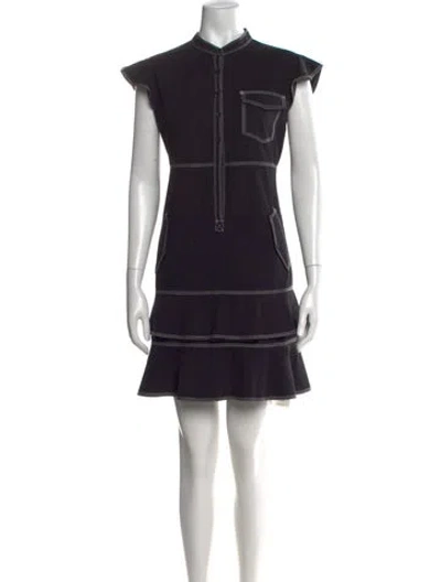 Pre-owned Nicole Miller Mini Dress In Black