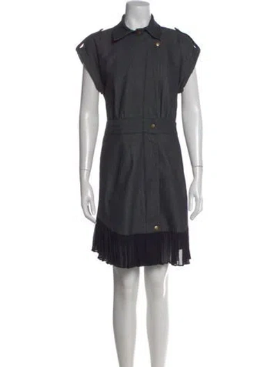 Pre-owned Nicole Miller Mini Dress In Blue