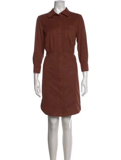 Pre-owned Nicole Miller Mini Dress In Brown
