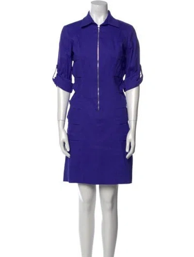 Pre-owned Nicole Miller Mini Dress In Purple
