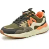 Nicole Miller Mix Media Sneaker In Olive Multi