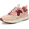 Nicole Miller Mix Media Sneaker In Pink Burgundy Multi