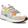 Nicole Miller Mix Media Sneaker In White Multi