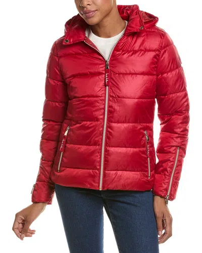 Nicole Miller Moto Jacket In Red