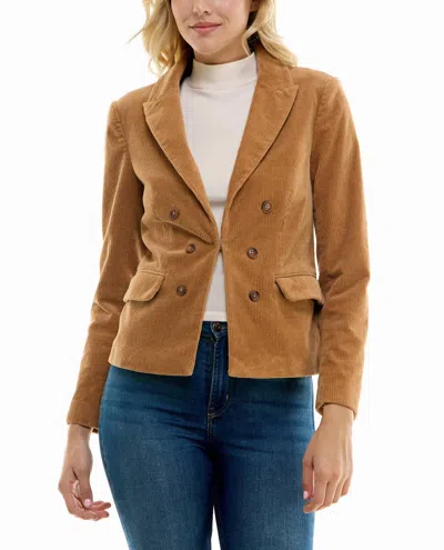 Nicole Miller Natalie Corduroy Blazer In Light Tan In Brown
