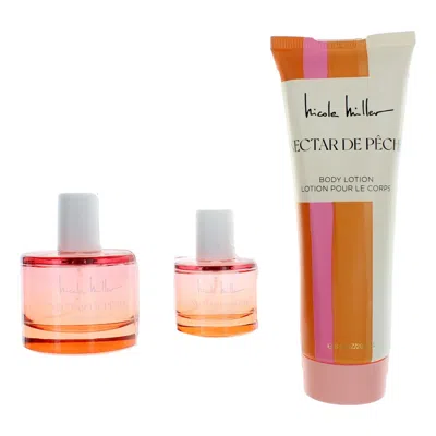 Nicole Miller Nectar De Peche By , 3 Piece Gift Set For Women In Multi