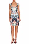Nicole Miller Neoprene Digital Print Dress In Multicolor In Multi