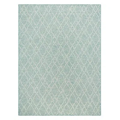 Nicole Miller New York Corin Distressed Outdoor Area Rug In Aqua Blue