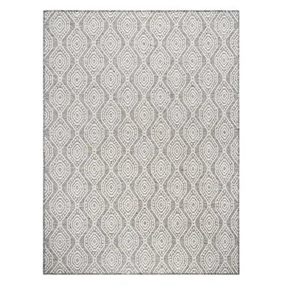 Nicole Miller New York Corin Ogee Outdoor Area Rug In Anthracite