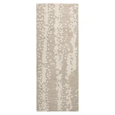 Nicole Miller New York Mod Weave Abstract Knotted Texture Handcrafted Wool Area Rug Taupe