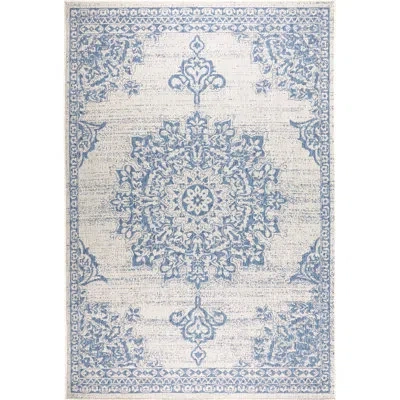 Nicole Miller New York Oriental Gray/blue Rug In Gray,blue