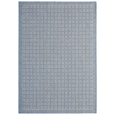 Nicole Miller New York Patio Country Luna Geometric Indoor/outdoor Area Rug, Blue/gray In Blue,gray