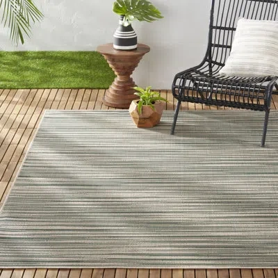 Nicole Miller New York Patio Country Wynona Abstract Indoor/outdoor Area Rug, Green/beige In Green,beige