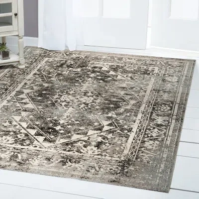 Nicole Miller New York Patio Sofia Ivy Distressed Indoor/outdoor Area Rug, Grey/blue In Gray,blue
