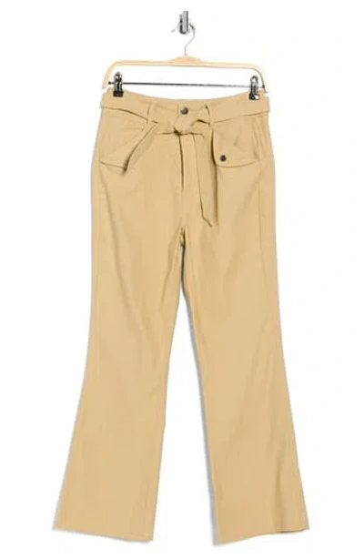 Nicole Miller Nikki Tie Waist Pants In Brown
