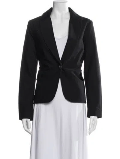Pre-owned Nicole Miller Nylon Blazer In Black
