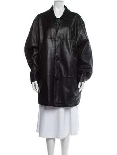 Pre-owned Nicole Miller Nylon Jacket In Black