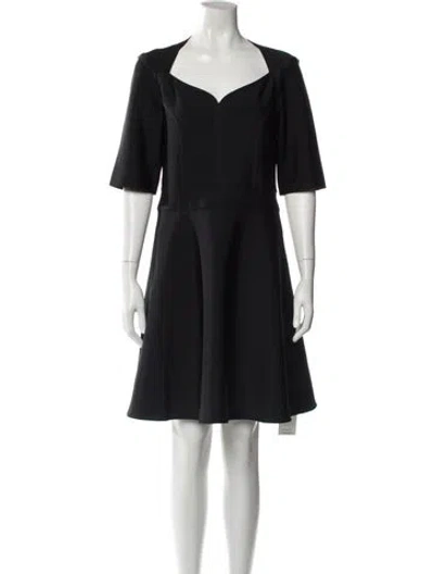 Pre-owned Nicole Miller Nylon Knee-length Dress In Black