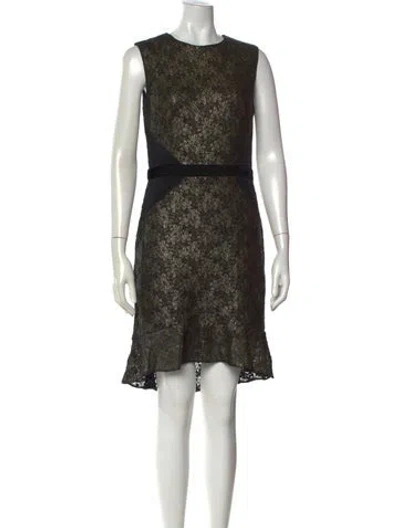 Pre-owned Nicole Miller Nylon Knee-length Dress In Black