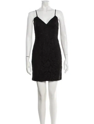 Pre-owned Nicole Miller Nylon Mini Dress In Black