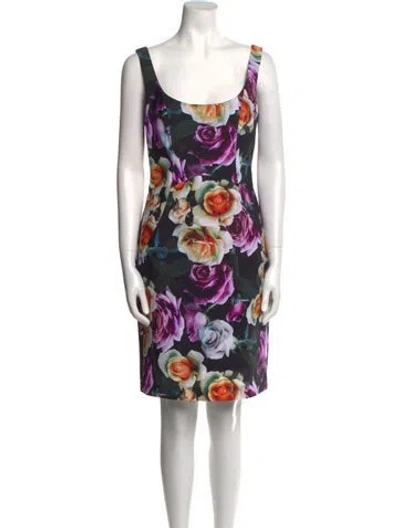 Pre-owned Nicole Miller Nylon Mini Dress In Multi