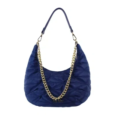 Nicole Miller Nylon Shoulder Bag In Blue