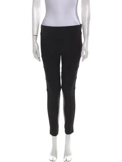 Pre-owned Nicole Miller Nylon Skinny Leg Pants In Black