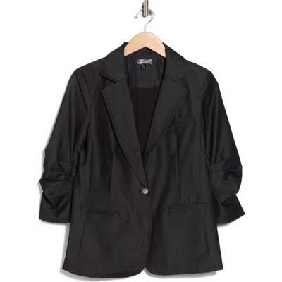 Nicole Miller One-button Blazer In Black