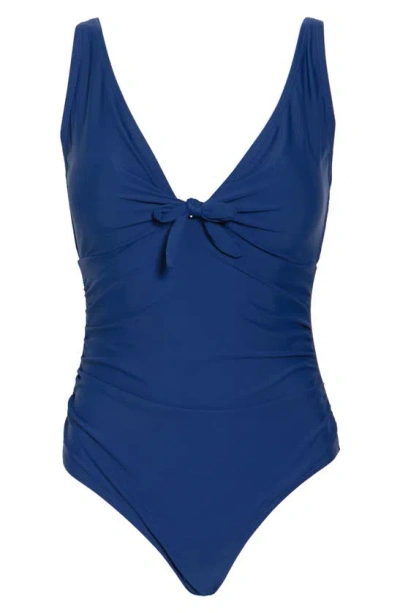 Nicole Miller One-piece Sweetheart Swimsuit In True Blue