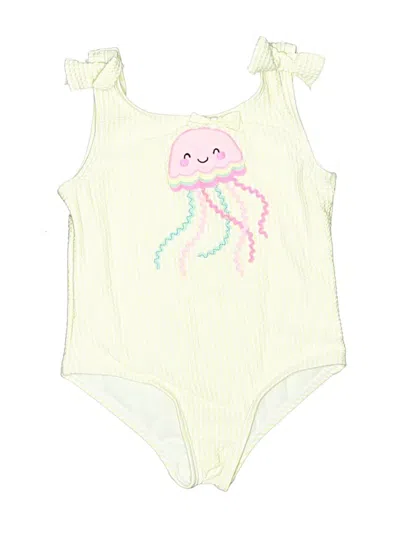 Pre-owned Nicole Miller Kids' One Piece Swimsuit In Ivory