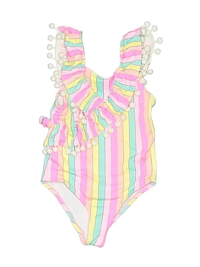 Pre-owned Nicole Miller Kids' One Piece Swimsuit In Yellow