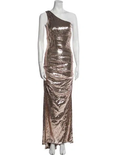 Pre-owned Nicole Miller One-shoulder Long Dress