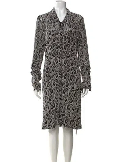 Pre-owned Nicole Miller Paisley Print Knee-length Dress In Multicolor