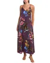 NICOLE MILLER PALMA SATIN MAXI DRESS