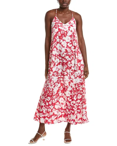 Nicole Miller Palma Satin Maxi Dress In Multi