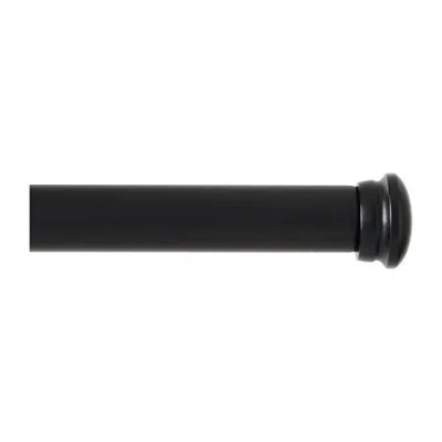 Nicole Miller Patio Country 1 In Adjustable Curtain Rod In Black