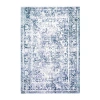 Nicole Miller Patio Sofia Ivy Border Loomed Rectangular Outdoor Area Rug In Blue