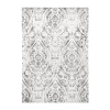 Nicole Miller Patio Sofia Juniper Damask Loomed Rectangular Outdoor Area Rug In Gray