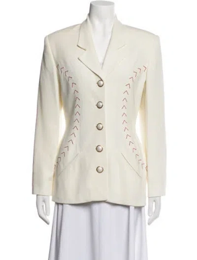 Pre-owned Nicole Miller Patterned Blazer In Neutrals