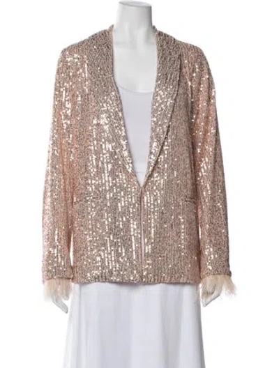 Pre-owned Nicole Miller Patterned Evening Jacket In Neutral