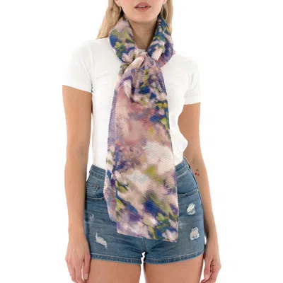 Nicole Miller Pleated Oblong Scarf In Multi