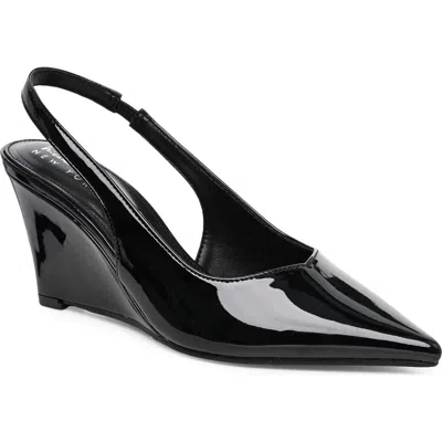 Nicole Miller Pointed Toe Slingback Pump In Black